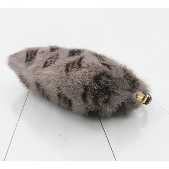 Louis Vuitton Mink Fur Bag Monogram Milla Vision MM Gray Vintage Rare Shoulder - Picture 7 of 14